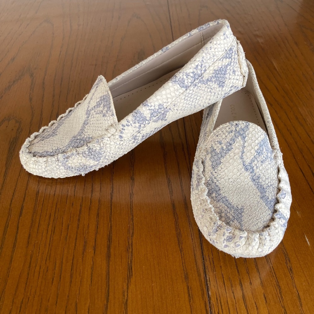 Cole Haan Evelyn Driver women moccasin,  snake print size 6.5